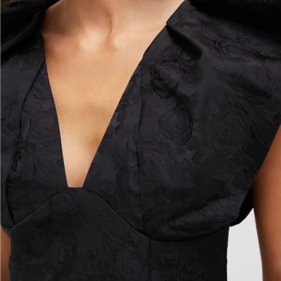 TUCKERNUCK HYACINTH HOUSE Black Jacquard Tanya Mini Dress XS NWT - Picture 2 of 9